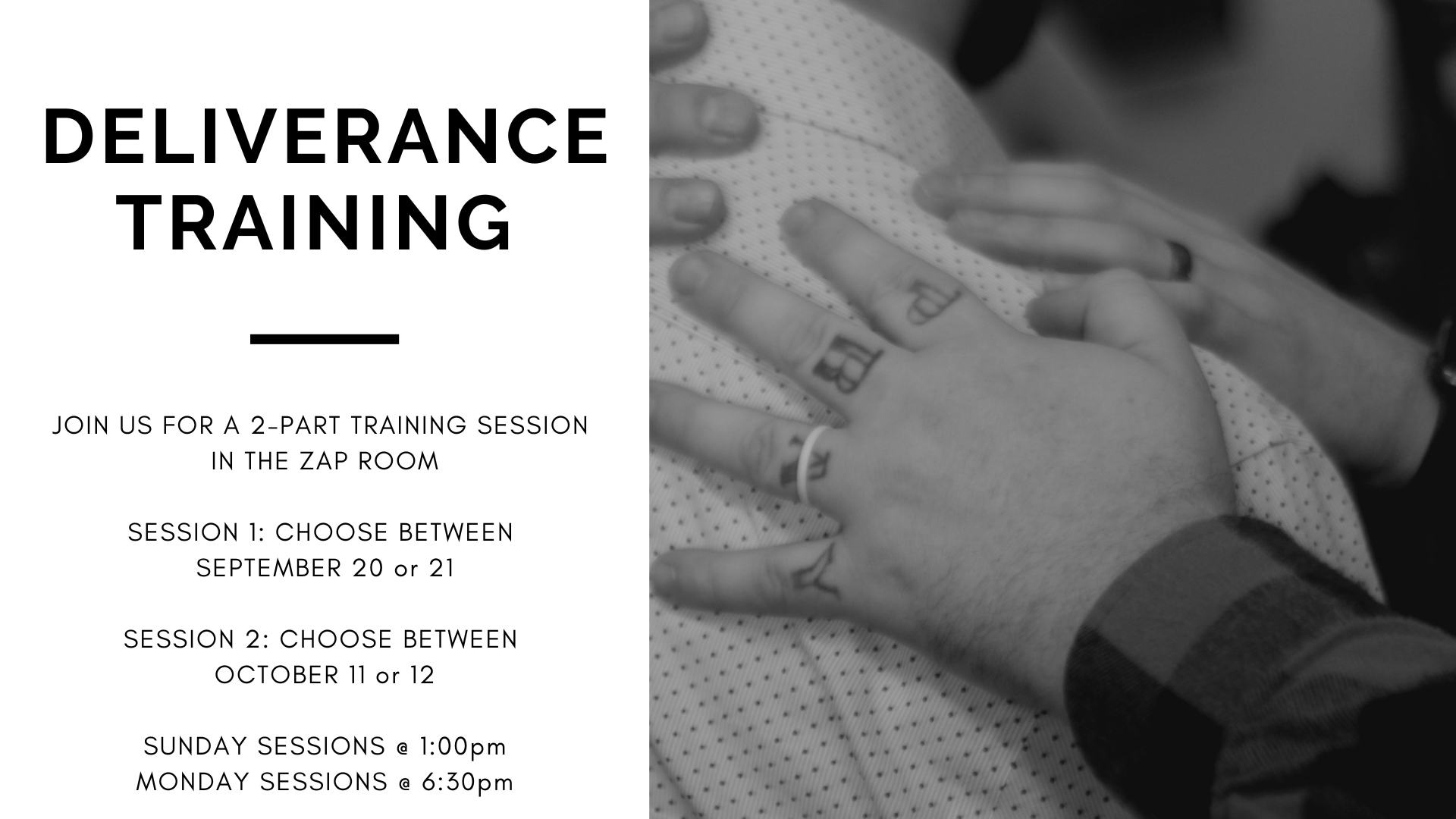 Deliverance Training Sessions